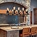 SUN-E 10-Lights Hemp Rope Chandelier Metal Vintage Rustic Country Style Pendant Lamp Rectangle Island Lights