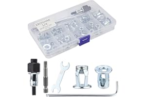 EROSHAK 1/4 Jack Nut with Installation Tool Threaded Insert Nuts Nutserts Jack nut Screw Anchor Spider Rivnut Blind for Plastic Polywood Pressboard Hardboard