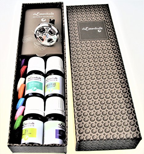 Wild Essentials Celtic Cross Essential Oil Car Vent Diffuser, Stainless Steel Locket Pendant With 12 Color Refill Pads, Customizable Color Changing Air Freshener for Aromatherapy