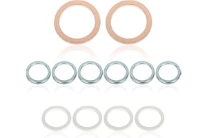 RACOONA 12PCS Crush Washer Kit,Transfer and Differential Case Drain Plug Crush Washer Service Gasket,Car Accessories Differential Transfer Case Crush Gasket,Replace #9043024003,1215710010,90430A0003