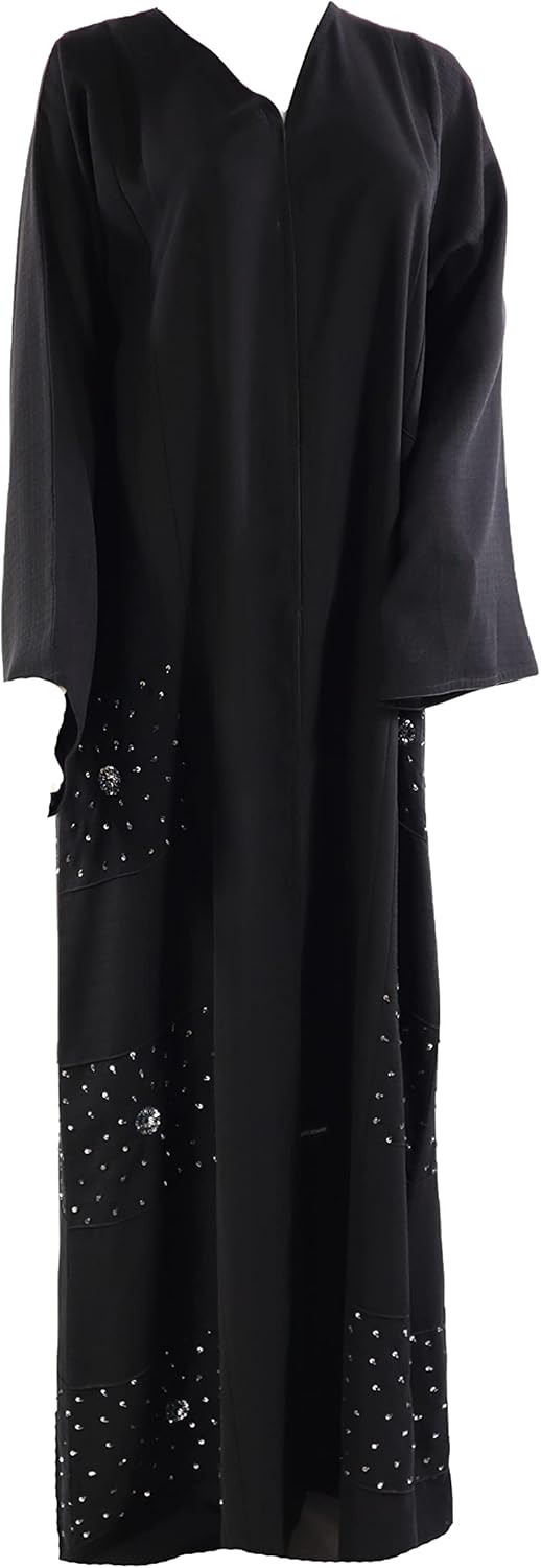 Side Embellished Black Abaya: Buy Online at Best Price in UAE - Amazon.ae