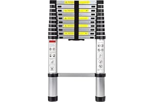 ARCHOM Telescoping Ladder 10.5 FT - Aluminum Telescopic Ladder with Non-Slip Feet - Portable Collapsible Extension Ladders for Home Roof Loft RV Work with EN131 Certified - 330lbs Max Capacity