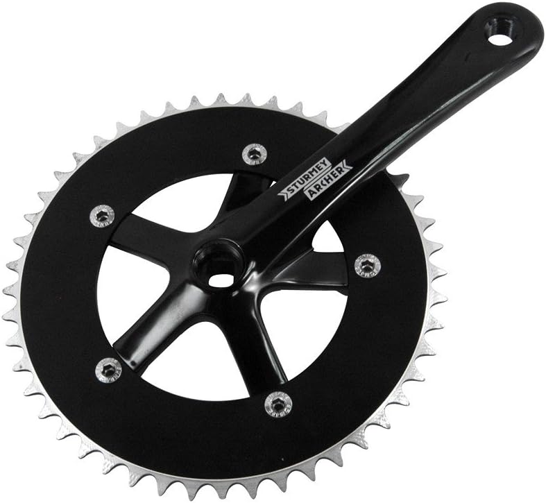 STURMEY ARCHER FCT 42T - 48T 170mm 1/8" Crank Set / Fixed Gear, Fixie,Track Bike Chainset (Black, NA)