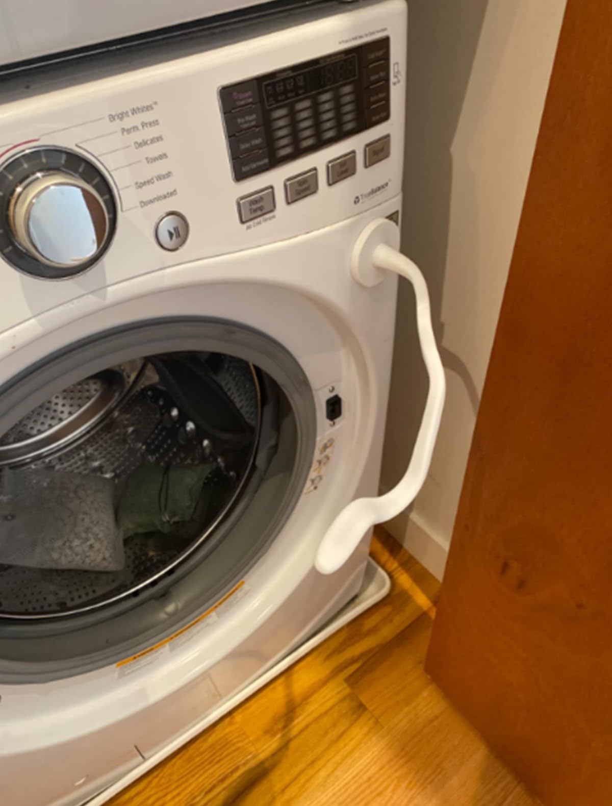 Photo 1 of Front Load Washer Dryer Door Prop, Magnetic Washing Machine Door Holder, Keep Washer Door Open (White)