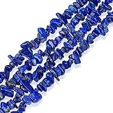 Adabele 31 Inch Natural Lapis Lazuli Gemstones Chip Loose Beads Drilled Hole Free Form 5mm-8mm Gem Stone Spacer for Craft Jewelry Making GZ1-19