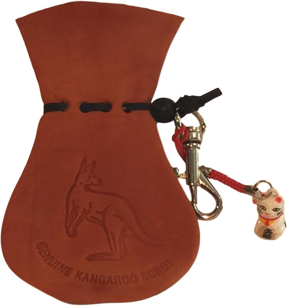 Kangaroo Scrotum Coin Pouch with Keychain and Lucky Cat Kitchen & Dining