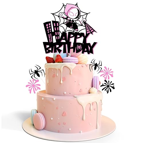 Spider Birthday Cake Topper Superhero Birthday Girl Boy