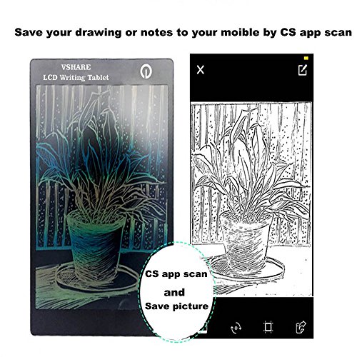 LCD Writing Drawing Tablet - 9.7 Inch Handwriting Drawing Sketching Graffiti Scribble Doodle Board eWriter,Great Gift for Kids (9.7 inch colorful)