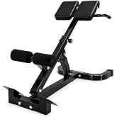 HAOIOKSC Roman Chair, 400 lb Adjustable Back Extension Machine | Carbon steel frame, 8 length settings, 5 height settings, foldable design, padded supports, non-slip base