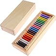 BullBallBoll Montessori Sensorial Material Learning Color Tablet Box Wood Preschool Toy