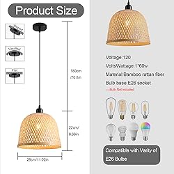 Teru Ji Kaikang Hand Woven Bamboo Pendant Light