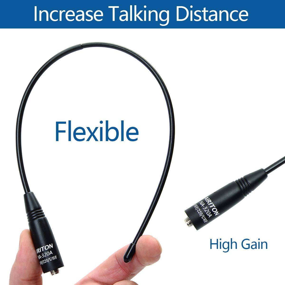 Airiton NA-320A Triband Antenna 2M, 1.25M, 70CM (144-220-440Mhz) Antenna SMA-Female for BTECH and Baofeng Radio UV-5X3, UV-5RX3, UV-5RIII, UV-R3, MKX3 (1 pcs): Home Audio & Theater
