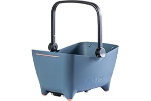 Basil Buddy MIK Dog Bicycle Basket - 32 L, Blue, Robust, Includes Lockable MIK System and MIK Carrier Plate, Perfect for Safe