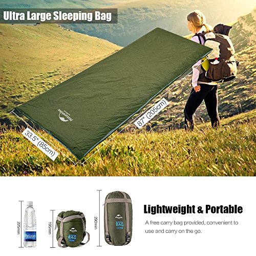 image for ieGeek Sleeping Bag, Lightweight Envelope Sleeping Bags with Compressi