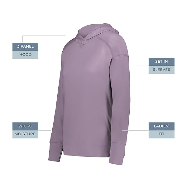 HOLLOWAY WOMEN’S LADIES VENTURA SOFT KNIT HOODIE, LAVENDER, X-SMALL
