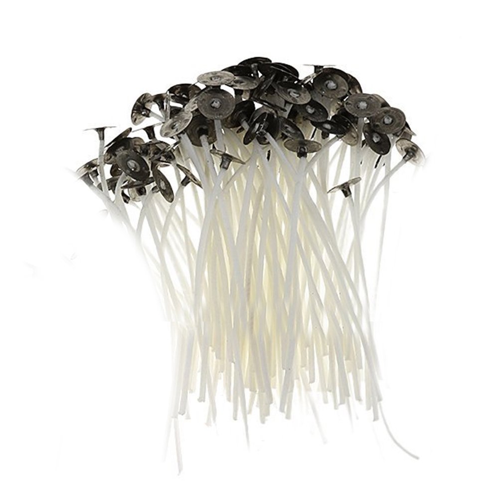 Freedi 100pcs Candle Wicks with Tabs Low Smoke and Natural Candle Making DIY Craft