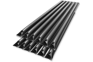 Camitlli Pool Cover Weights Inground 8FT Water Tubes Cold-Resistant 0.7mm Leakproof Construction,Twist-Cap Water Bags for Secure Fit - Swimming Pool Water Bags for Winter Water Weights Black 12 Pack