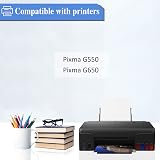 SHUOLEI GI53 Ink Bottles Multipack for Canon Pixma G550 G650 (6-Pack, Black view 2