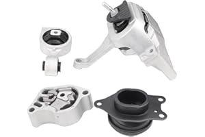 Loongrie Engine Motor and Trans Mounts Compatible with 2007-2017 Altima 2.5L, Set of 4, Silver Steel