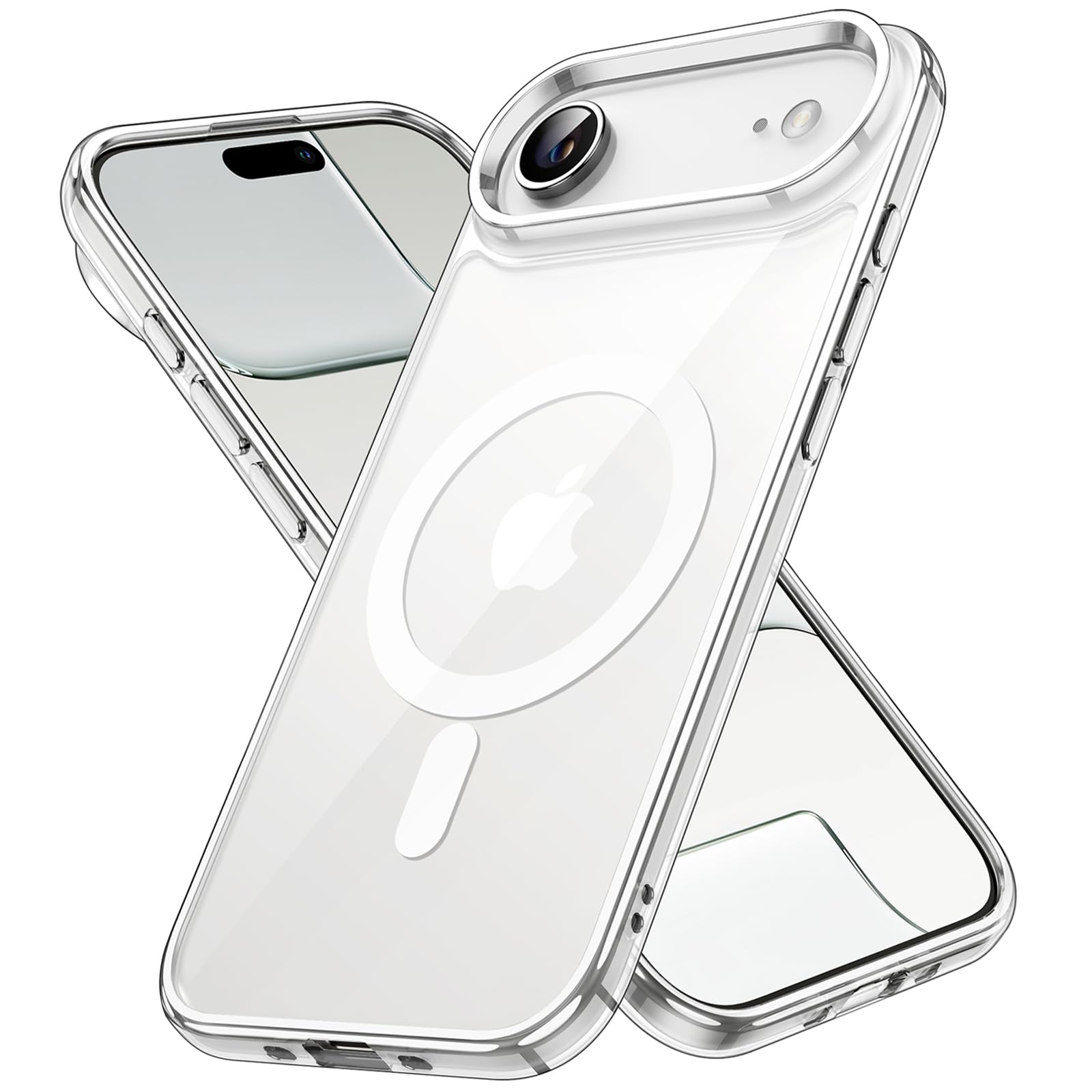 Photo 1 of JETech Magnetic Case for iPhone 17 Air Compatible with MagSafe, Shockproof Phone Bumper Cover, Anti-Scratch Clear Back, 6.5-Inch Display (Clear)