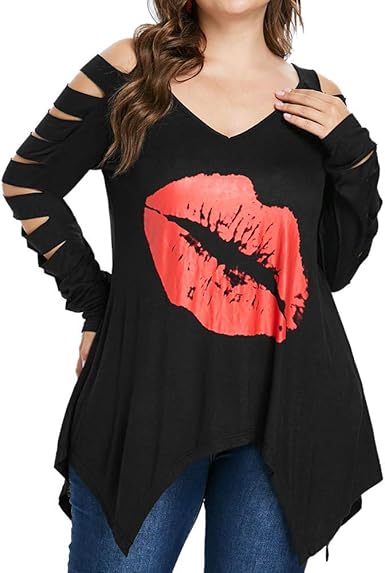 Handyulong Womens Shirts Plus Size Casual Short Sleeve Chiffon Round Neck Double Layer Casual Tunic T-Shirts Blouse Tops