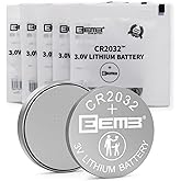 EEMB 5-Pack CR2032 3V Lithium Batteries Li-MnO₂ Button 2032 Battery DL2032,ECR2032,LM2032 for Key Fob,Car Remote,Glucose Moni