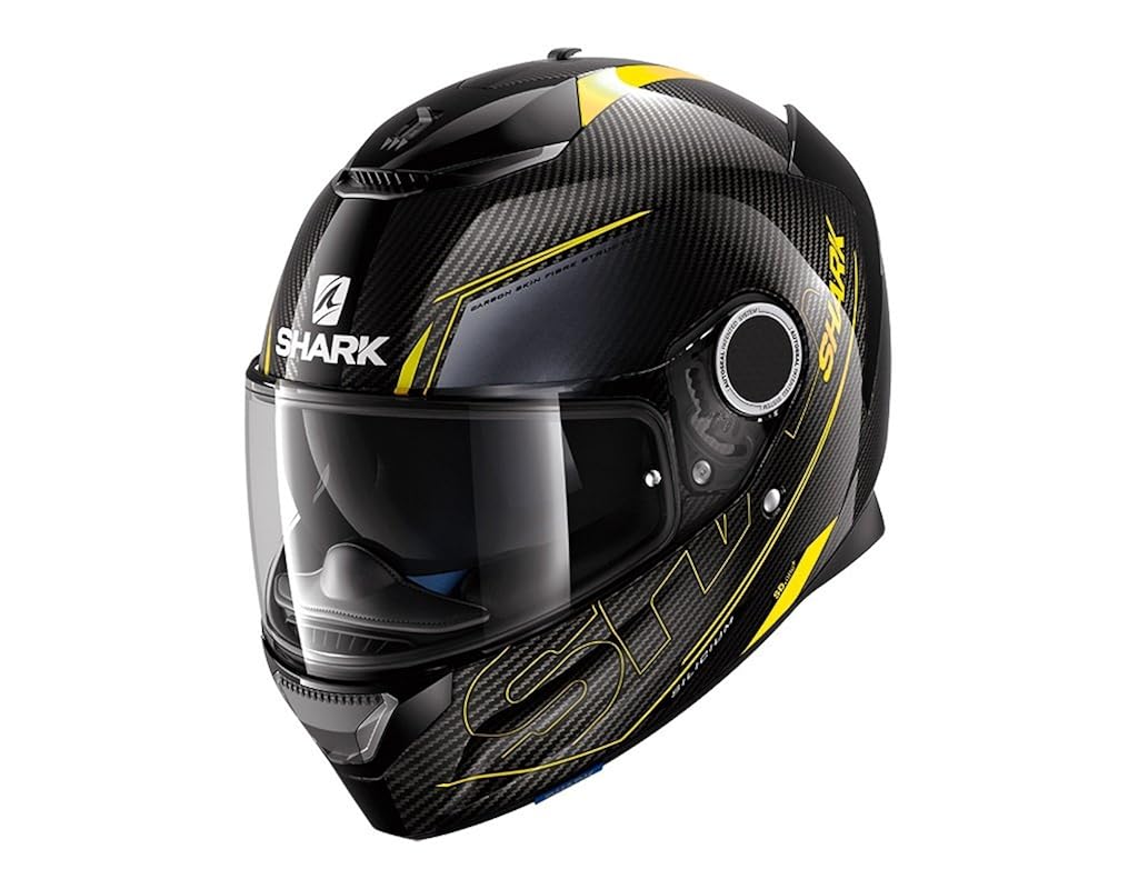 Shark Spartan Carbon Silicium Jaune Casques Integraux Auto Et Moto