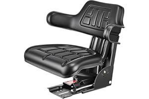 VEVOR Universal Forklift Seat Wrap Around,Universal Tractor Seat with Micro Switch, Adjustable Tractor Suspension Seat with Tilt Fits for John Deere, Ford, Massey Ferguson,New Holland Tractor