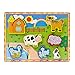 Lewo Chunky Wooden Puzzle for Toddlers Barnyard Farm Animals Jigsaws (7 pcs)