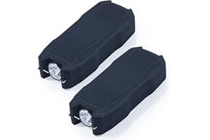 Dartmoor 500,000V Mini Stun Gun 2 Pcs, Highly Portable Ultrapowerful USB Rechargeable Electric Stun Gun with 120lm Tactical Flashlight and Custom Holster, for Men & Women for Car and Self Defense