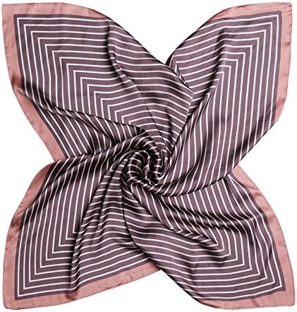 Coloris Edition Fashion Scarf for Women Silk Satin Large Square Head Hair Scarf Lightweight 27.5 x 27.5 Inch