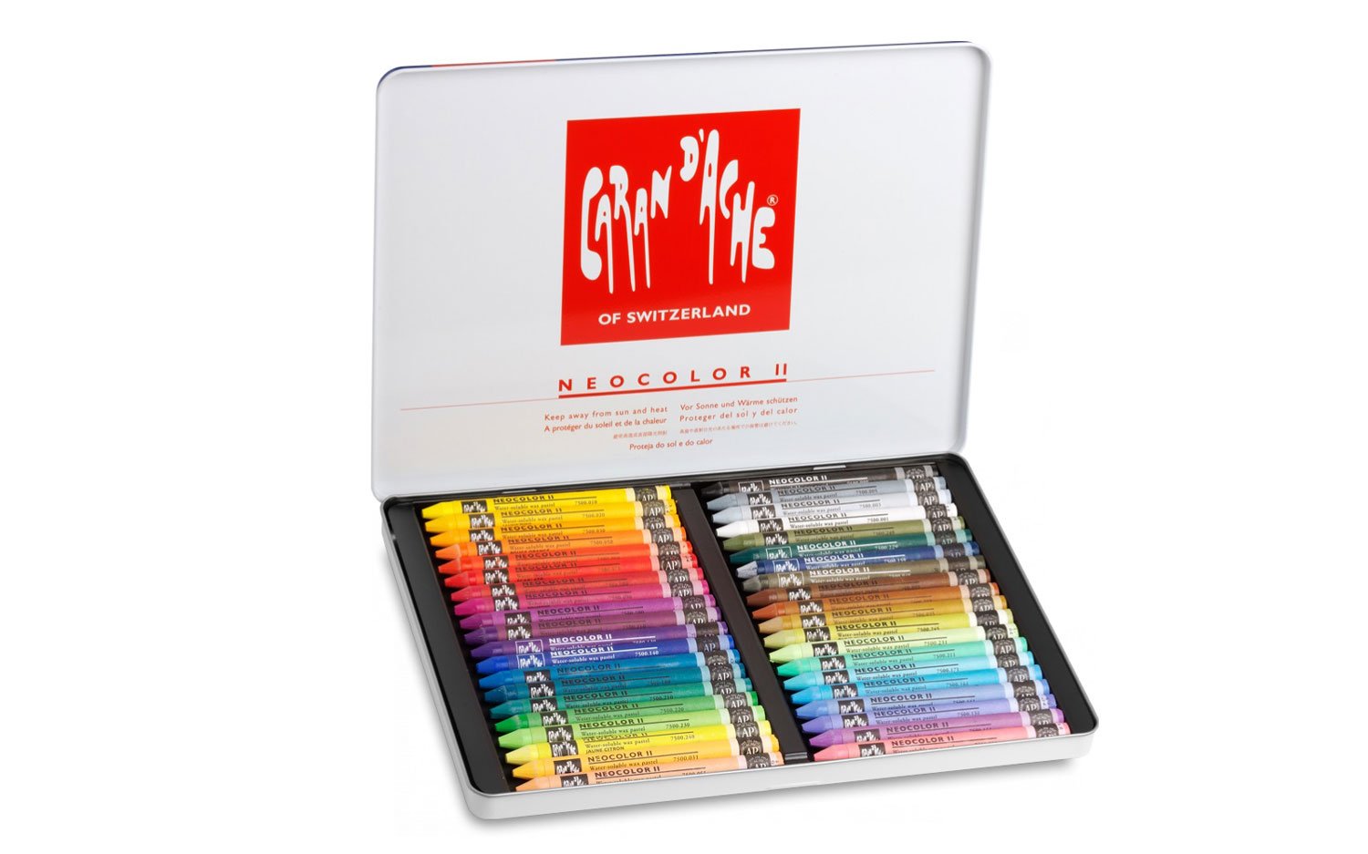 Creative Art Materials Caran D'ache Neocolor Ii Water Soluble Wax Pastel Set 40/Pk