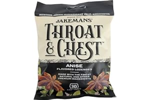Jakemans Anise Throat & Chest Lozenges Cough Drops – Cough, Sore Throat and Seasonal Distress Soothing Relief – Liquid Drop Shape – 30 Count