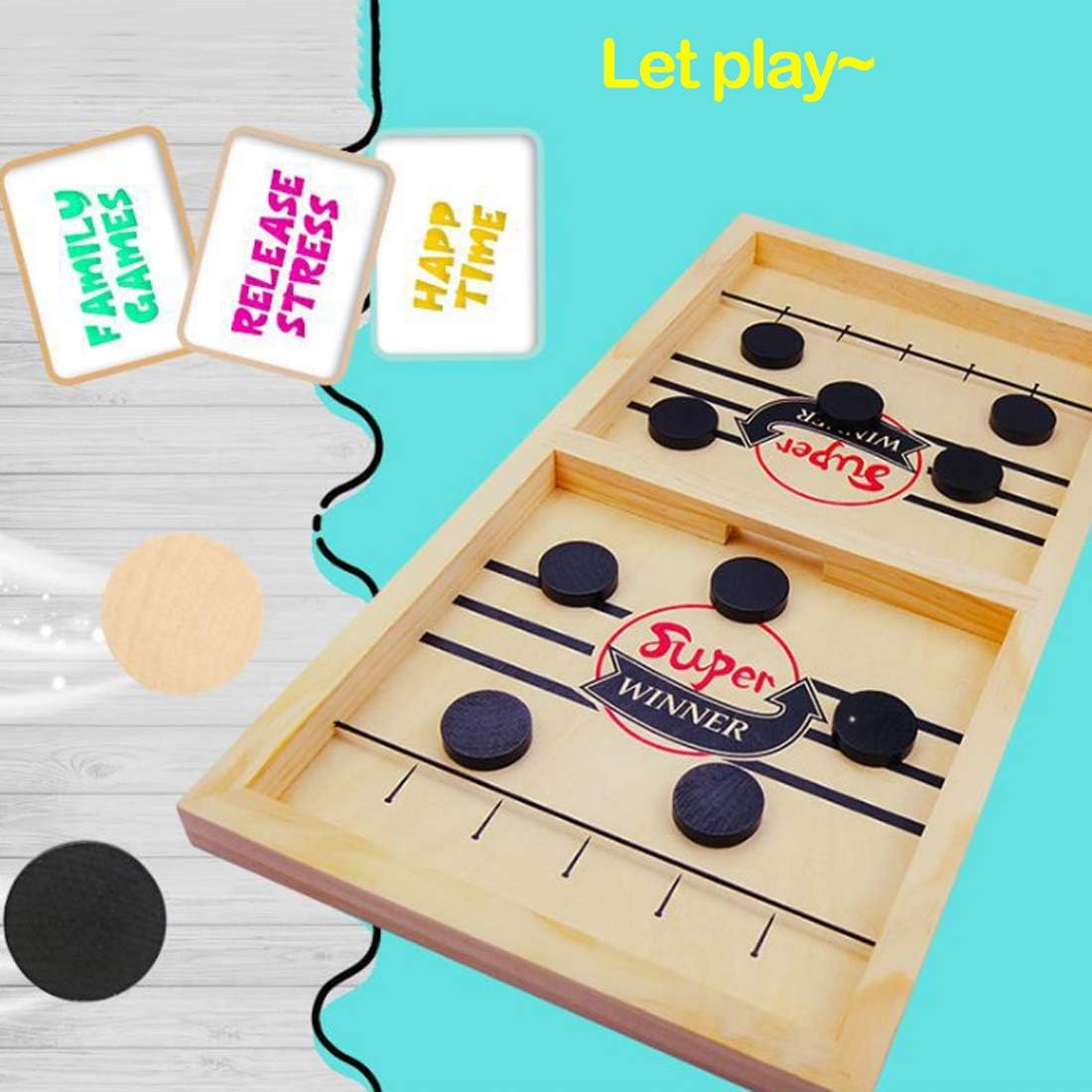 Fast Sling Puck Game ,Slingshot Games Toy,Paced Winner Board Games Toys for Kids & Adults Large Size: Toys & Games