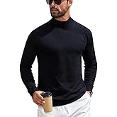 NOMOVIGIL Men's Mock Turtleneck Sweater Slim Fit Long Sleeve Mock Neck Sweatshirt Casual Basic Knitted Sweaters