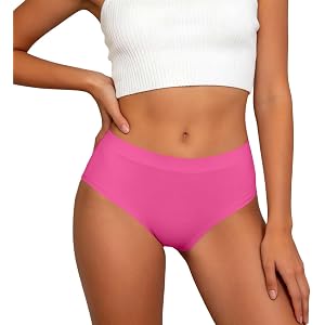 Rtdyvyuhb Brief Underwear For Women Seamless High Waisted Full Coverage Panties Lightweight Breathable Womens No Show Panty