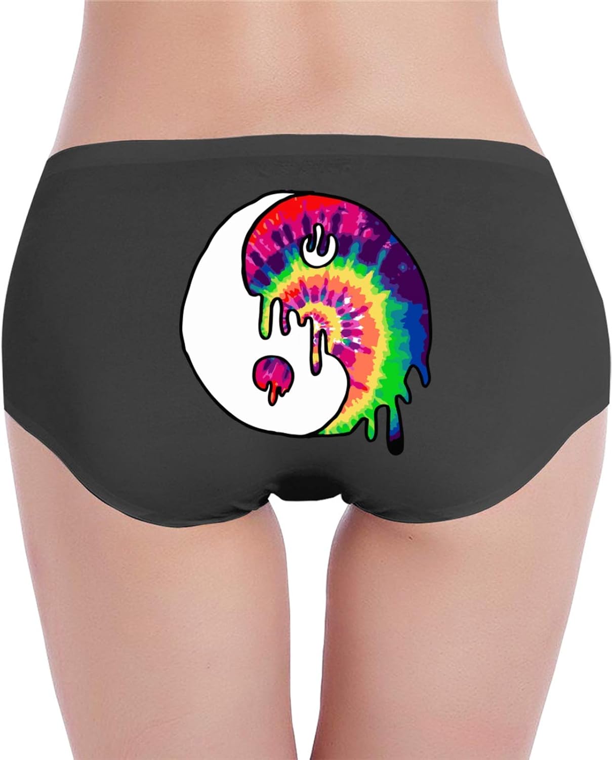 Drippy Trippy Tie Dye Yin Yang Womens Breathable Cotton Panty, Low