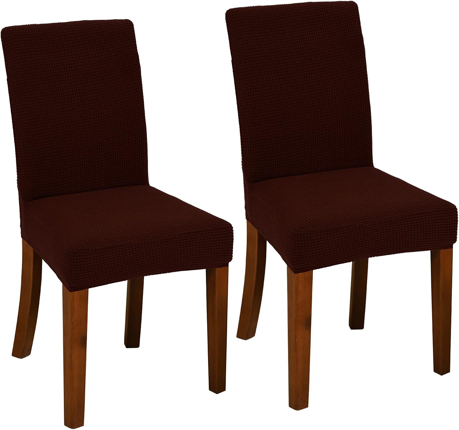 Chair Covers for Dining Room Set of 2 Chocolate Stretch Slipcovers Chairs Covers Kitchen Chair Covers