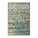 SUPERIOR Indoor Area Rug with Jute Backing, Soft Vintage Floor Decor for Hallway, Entryway, Living/Dining Room, Kitchen, Bedroom, Office, Moroccan Aesthetic, Salford Collection - 2ft x 3ft, Blue-beige