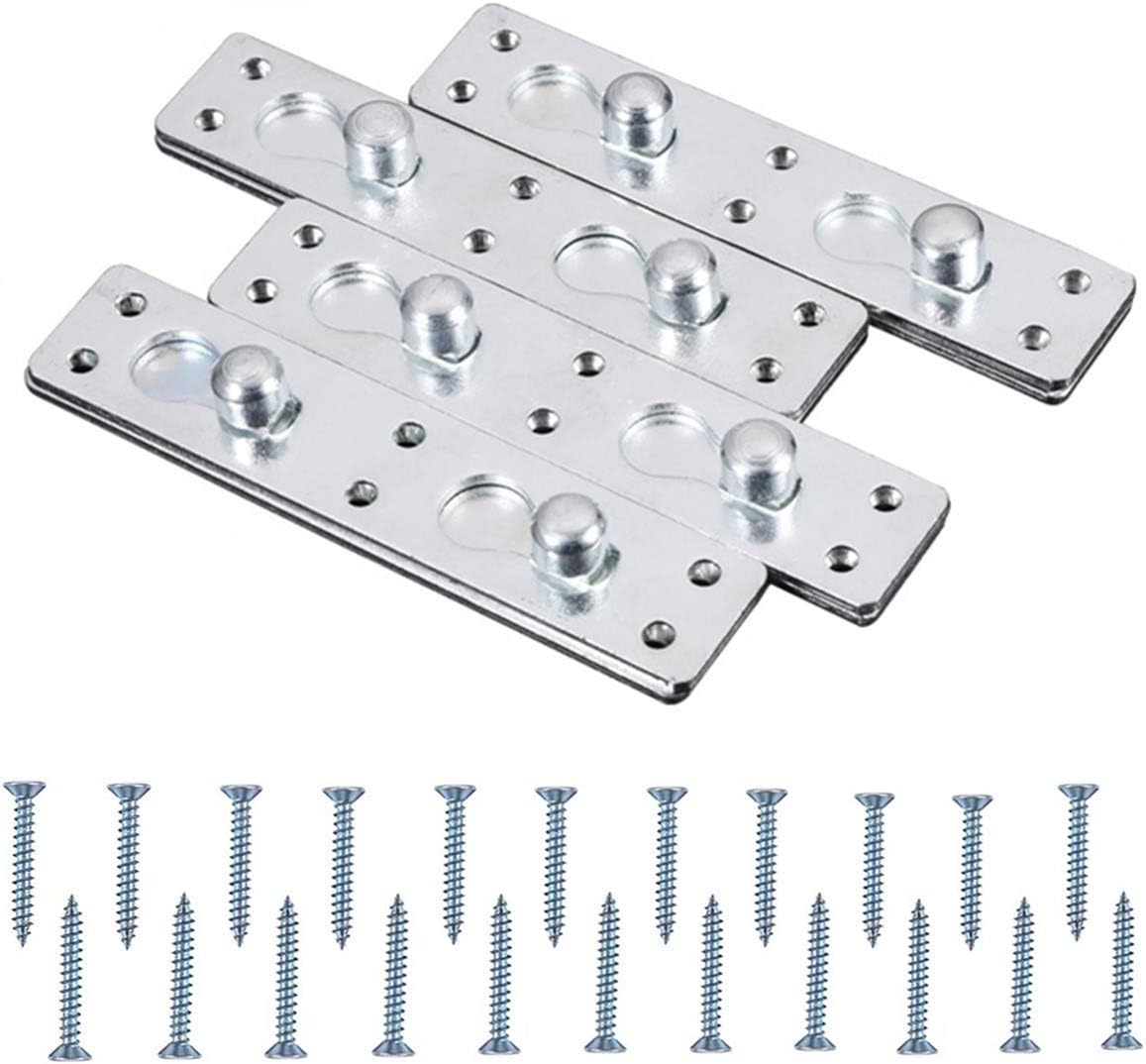 4 Sets Bed Brackets Heavy Duty Bed Hinges Fixing Connectors Bed Rail