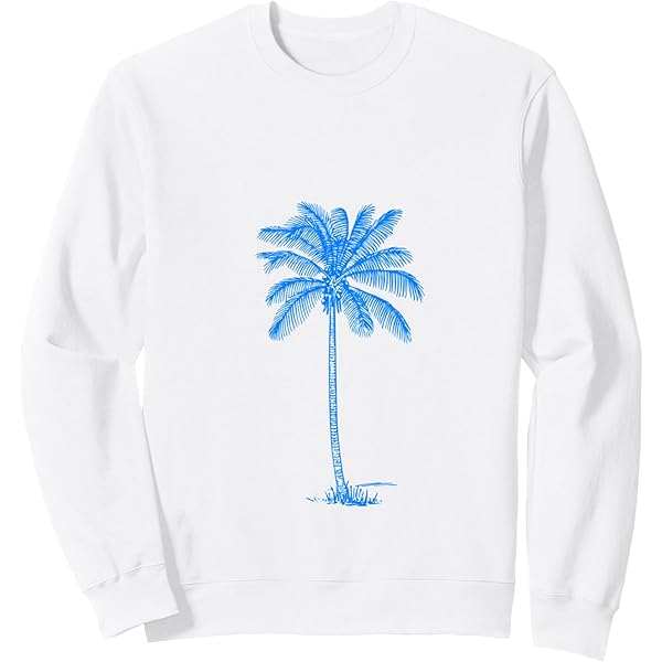 Amazon.com: Blue Palm Tree Zip Hoodie : Clothing, Shoes & Jewelry