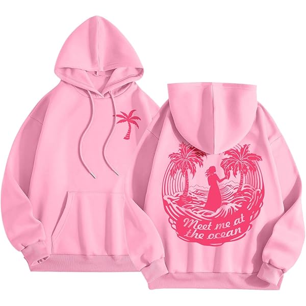 Amazon.com: Qxutpo Pink Hoodie Cute Pink Graphic Hoodies for