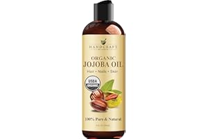 Handcraft Blends USDA Organic Jojoba Oil - Cold-Pressed 236 ml - 100% Pure and Natural - Premium Grade Carrier Oil for Skin a