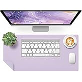 Bloss Purple Leather Desk Mat for Desktop,Desk Protector Pad Mats,Large Gaming Mouse Pad,Dual-Side Office Desks Mats for Keyboard and Mouse, Writing Pad for Office/Home.23.6"x 13.8"