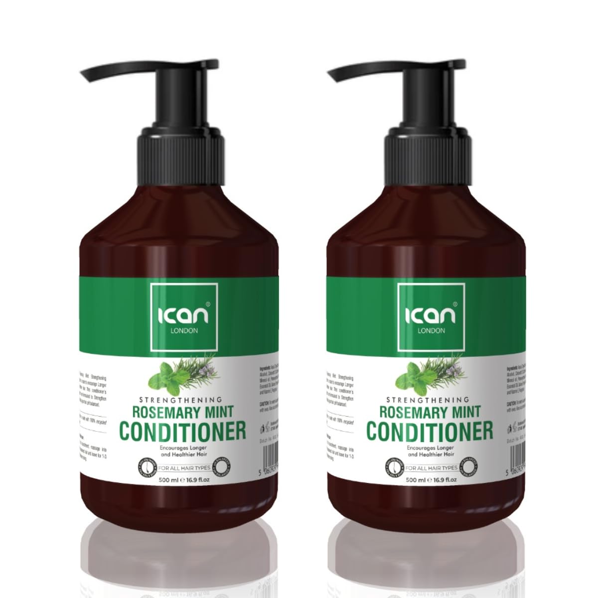 Ican London Rosemary Mint Strengthening Hair Conditioner, 500ml, Pack of 2