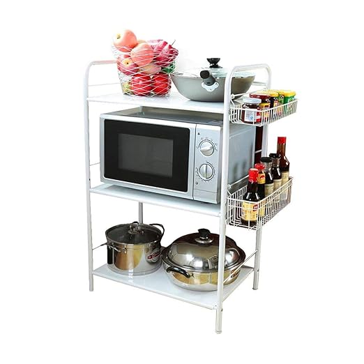 WYJW Soporte de Horno de microondas de Cocina de 3 Niveles Blanco ...