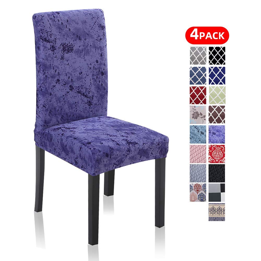 Best blue floral stretch dining chair covers