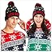 Goodstoworld Knit Led Ugly Christmas Hats Womens Mens Black Beanie Festival Party Light Up Knit Xmas 6 Colorful Lights Funny Sweater Hat For Family Girls Boys