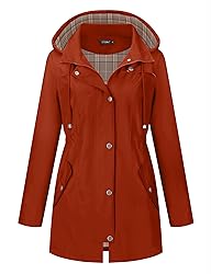 LOMON Women Rain Jacket Lightweight Hooded Jackets