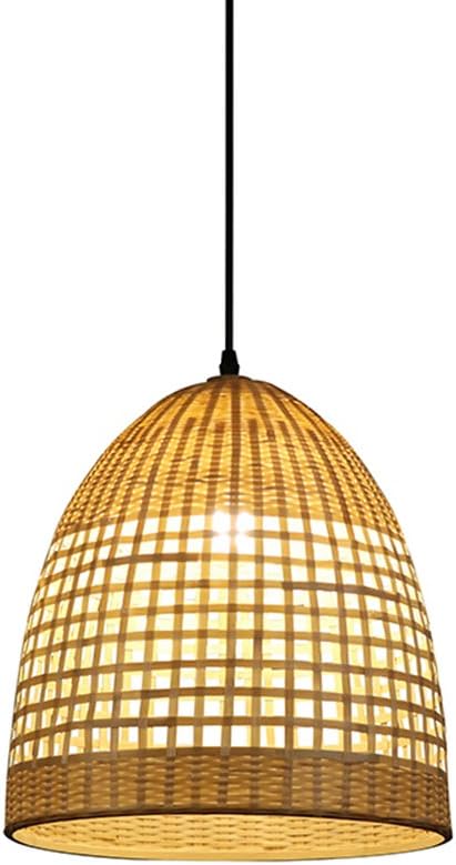 CSQ Bamboo Lampshade Chandelier, Zen Lamps Restaurant Lights Antique Manual Bamboo Lighting Table Chandeliers E27 Shop Decoration Engineering Lamp 3440CM Adjustable Hanging Wire 150cm illumination